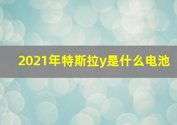 2021年特斯拉y是什么电池