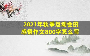 2021年秋季运动会的感悟作文800字怎么写