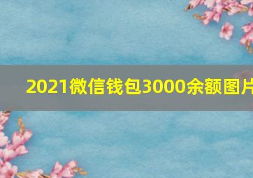 2021微信钱包3000余额图片