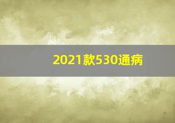 2021款530通病