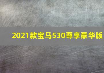 2021款宝马530尊享豪华版