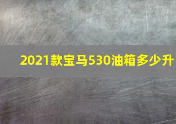 2021款宝马530油箱多少升