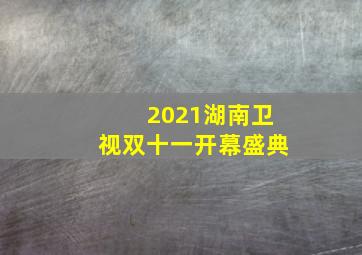 2021湖南卫视双十一开幕盛典