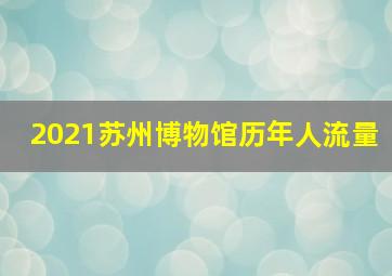 2021苏州博物馆历年人流量