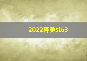 2022奔驰sl63