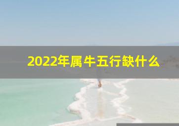 2022年属牛五行缺什么