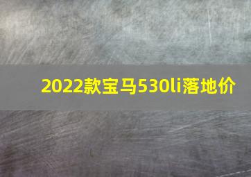 2022款宝马530li落地价