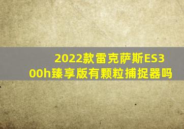 2022款雷克萨斯ES300h臻享版有颗粒捕捉器吗