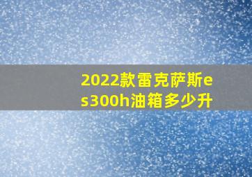 2022款雷克萨斯es300h油箱多少升