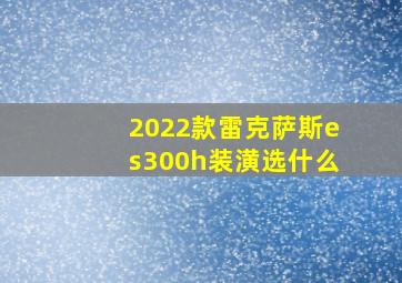 2022款雷克萨斯es300h装潢选什么