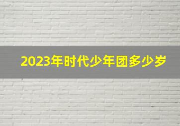 2023年时代少年团多少岁