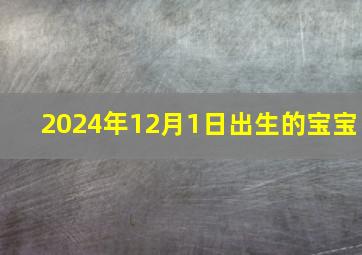 2024年12月1日出生的宝宝