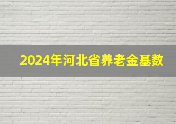 2024年河北省养老金基数