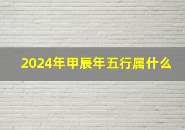 2024年甲辰年五行属什么