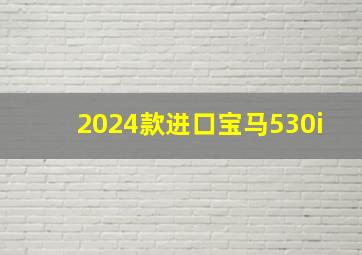 2024款进口宝马530i