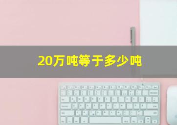 20万吨等于多少吨