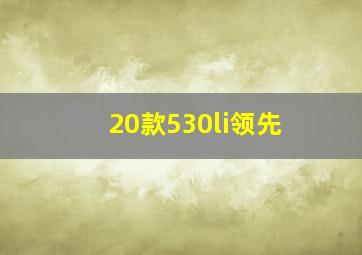 20款530li领先