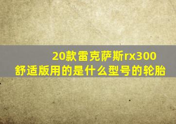 20款雷克萨斯rx300舒适版用的是什么型号的轮胎