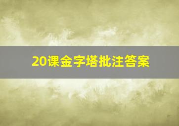 20课金字塔批注答案