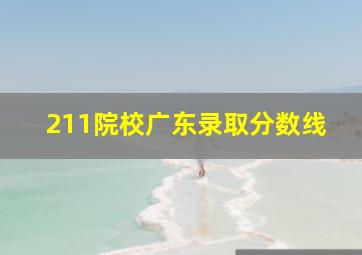 211院校广东录取分数线