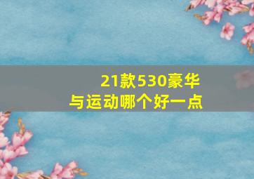 21款530豪华与运动哪个好一点