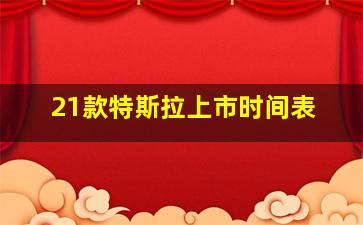 21款特斯拉上市时间表