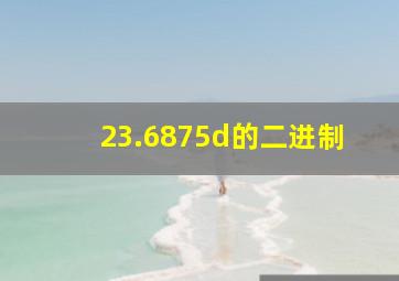 23.6875d的二进制