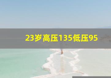 23岁高压135低压95