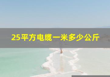 25平方电缆一米多少公斤