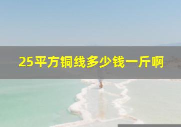 25平方铜线多少钱一斤啊