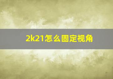 2k21怎么固定视角