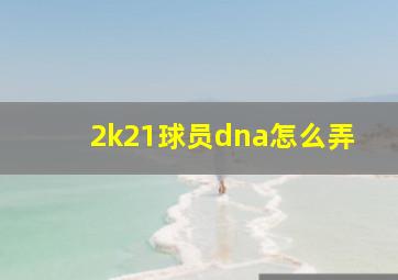 2k21球员dna怎么弄