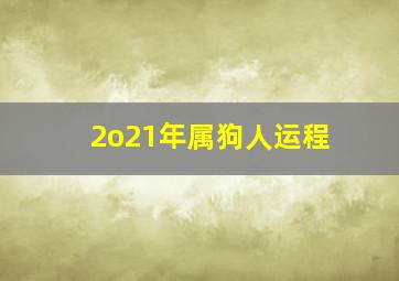 2o21年属狗人运程