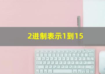 2进制表示1到15