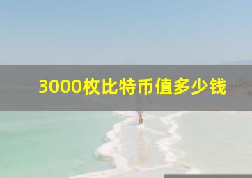 3000枚比特币值多少钱