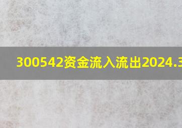 300542资金流入流出2024.3.29