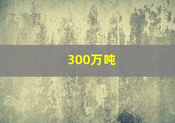 300万吨