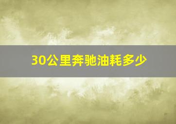 30公里奔驰油耗多少