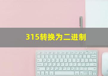 315转换为二进制