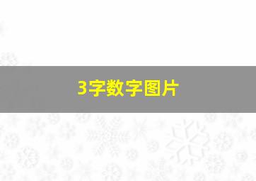 3字数字图片