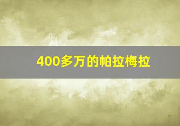 400多万的帕拉梅拉