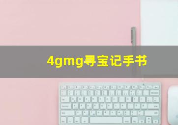 4gmg寻宝记手书