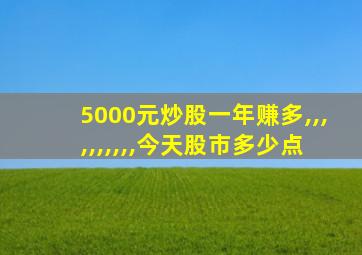 5000元炒股一年赚多,,,,,,,,,,今天股市多少点