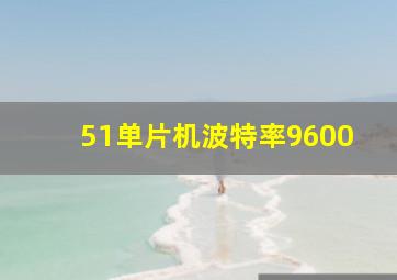 51单片机波特率9600