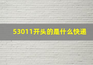 53011开头的是什么快递