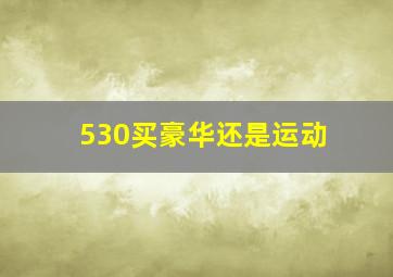 530买豪华还是运动