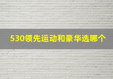 530领先运动和豪华选哪个