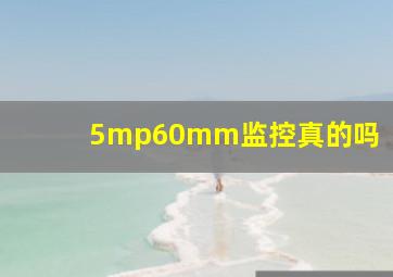 5mp60mm监控真的吗