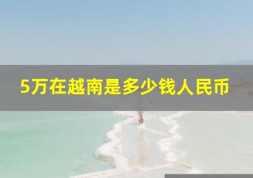 5万在越南是多少钱人民币