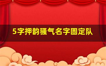 5字押韵骚气名字固定队